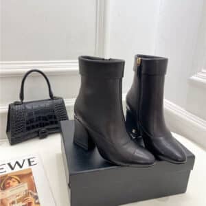 Chanel catwalk style pearl heel ankle boots