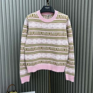 miumiu letter stripe sweater