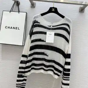 Chanel new zebra print long-sleeved sweater