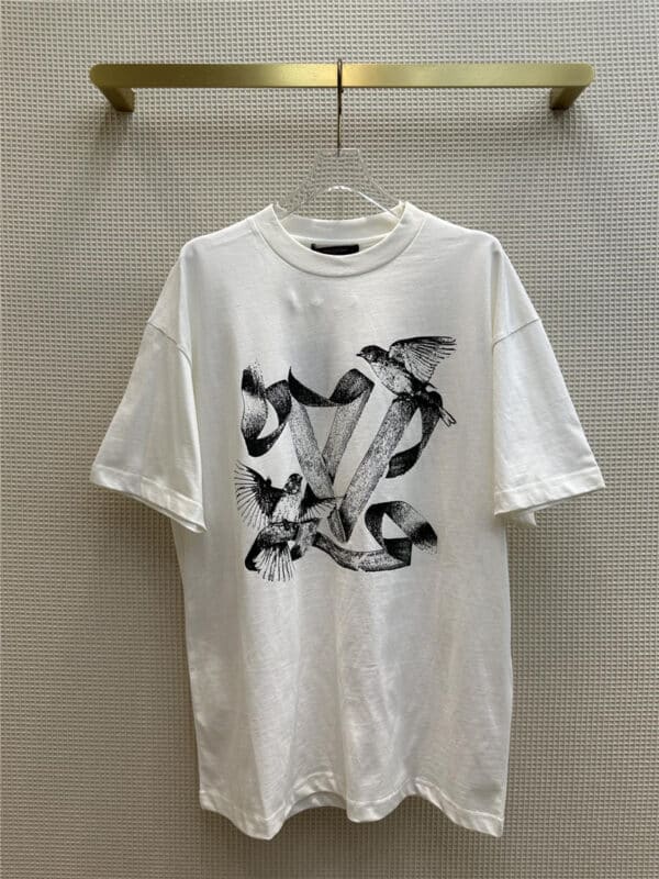 louis vuitton LV peace dove line sketch print short-sleeved T-shirt
