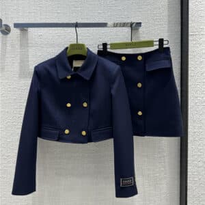 gucci short cut double-breasted small suit + A word skirt suit