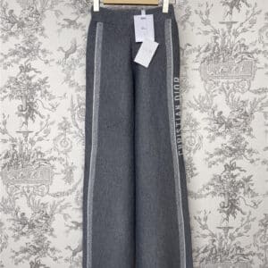dior double sided cashmere high waist wide leg pants