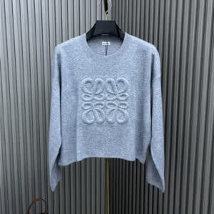 loewe crew neck knitted top