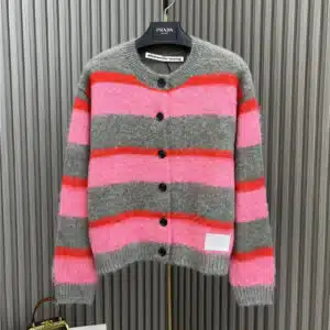 alexander wang striped contrast sweater cardigan