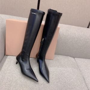 miumiu new pointed toe high heel elastic sock boots