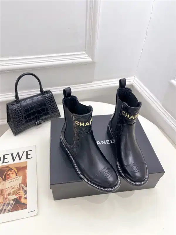 chanel counter catwalk style motorcycle boots