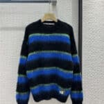 alexander wang colorblock striped brushed mohair sweater