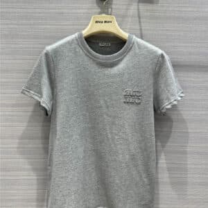 miumiu premium gray short-sleeved T-shirt