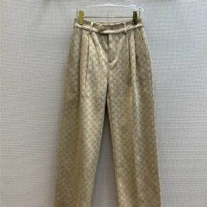 gucci double G jacquard straight trousers