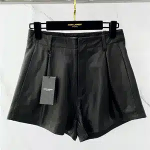 YSL new leather shorts