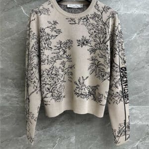 dior floral embroidered sweater