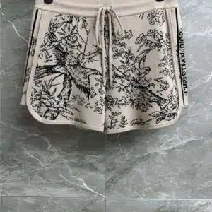 dior floral embroidered shorts