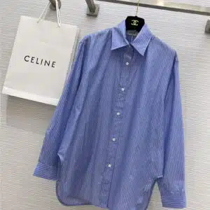 celine striped silk cotton shirt