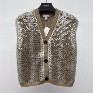 Brunello Cucinelli sequined knitted vest