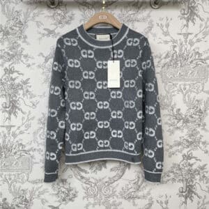 gucci new double G jacquard knitted long sleeves