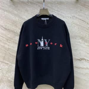 alexander wang letter crew neck knitted sweater