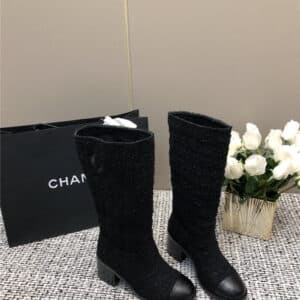 chanel autumn and winter series electric embroidery C boots