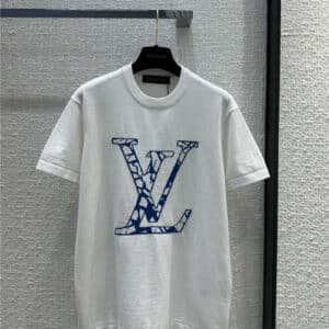 louis vuitton LV knitted short-sleeved T-shirt