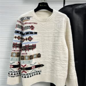 Hermès custom-made geometric crochet sweater