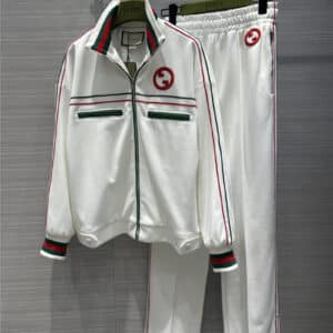 Gucci American college style retro sports suit