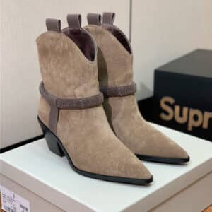 Brunello Cucinelli chunky heel boots
