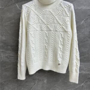 chanel knitted twist sweater
