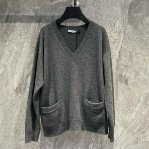 prada V-neck silhouette sweater