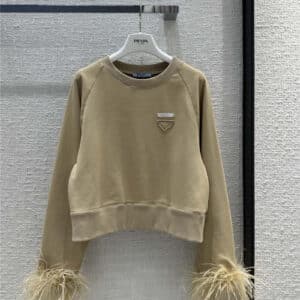 prada ostrich feather series small sweatshirt