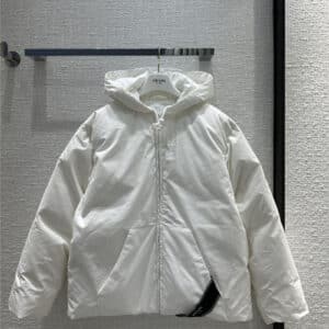 prada white anpanman hooded down jacket