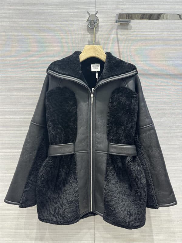Hermès lambskin coat