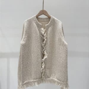 dior new tassel back embroidered butterfly knitted cardigan