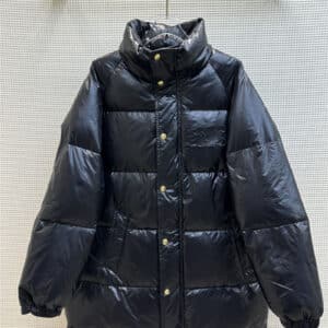 celine stand collar mid-length down jacket