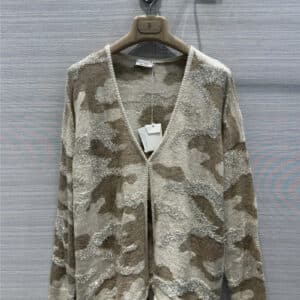 BC sequin embroidered mohair and wool knitted cardigan jacket