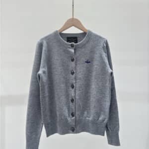Vivienne Westwood classic logo crew neck knitted cardigan