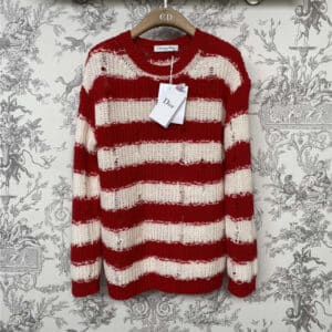 dior new autumn and winter striped hole sweater