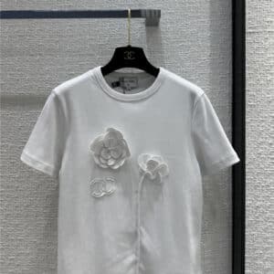 chanel double c round neck cotton t-shirt