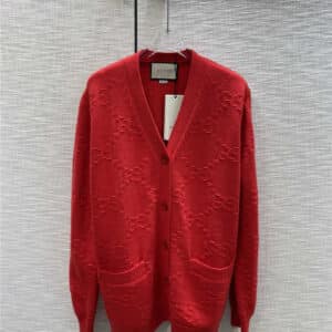 gucci double pocket V-neck knitted cardigan