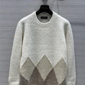 loro piana unisex diamond patchwork cashmere sweater