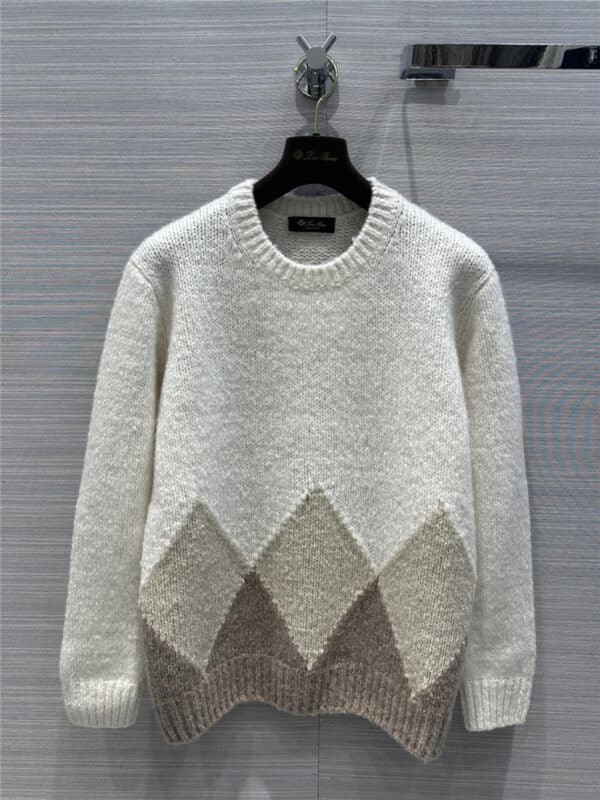 loro piana unisex diamond patchwork cashmere sweater