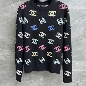 chanel colorful logo sweater