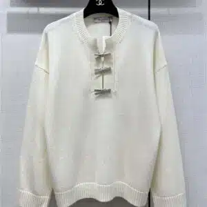 valentino sequin bow cashmere sweater
