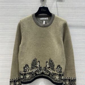 dior jacquard butterfly pattern sweater
