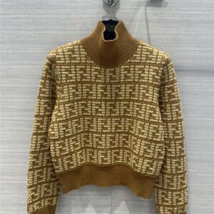fendi presbyopic FF half turtleneck knitted sweater