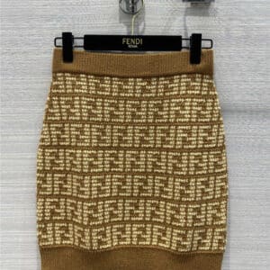fendi presbyopic FF slim knitted skirt