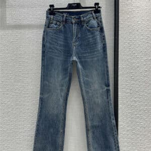 celine micro-boom washed jeans