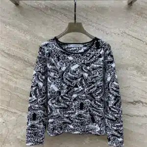 dior butterfly print sweater