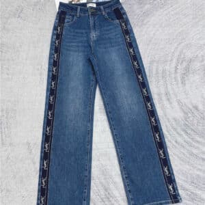 YSL beaded straight-leg jeans