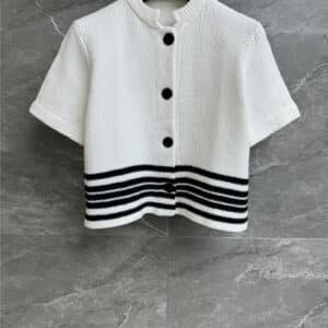 dior striped contrast cardigan