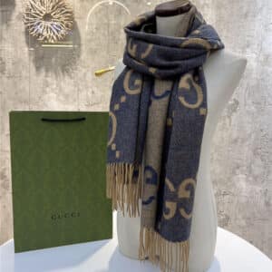 gucci cashmere jacquard scarf