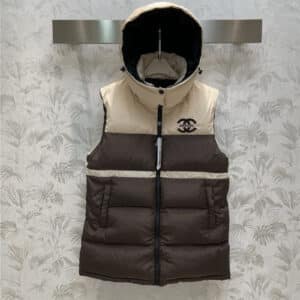 chanel hooded removable down vest
